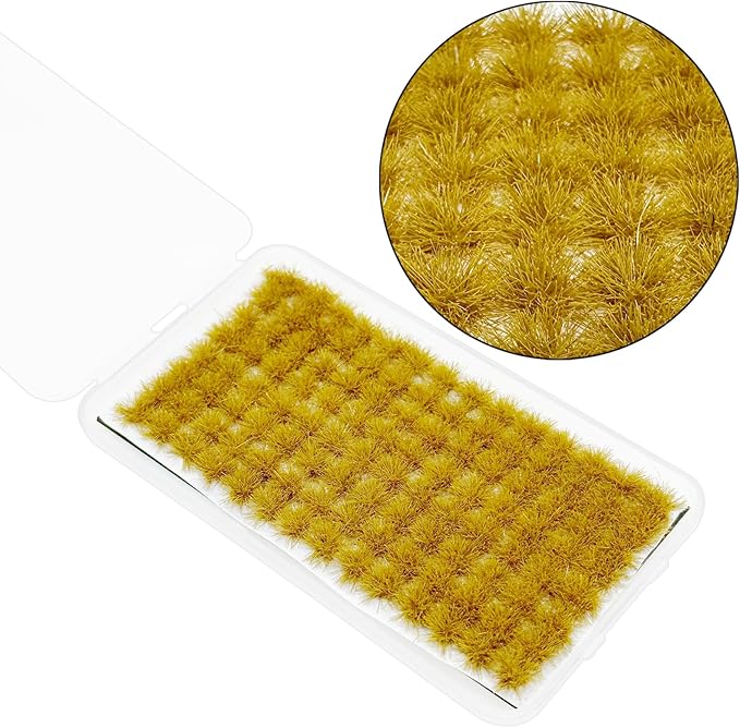 Cayway 312 PCS Static Grass Tuft 3 Color Model Railway Artificial Miniature Terrain Kit for DIY Model Railway Fairy Garden Diorama Scenery