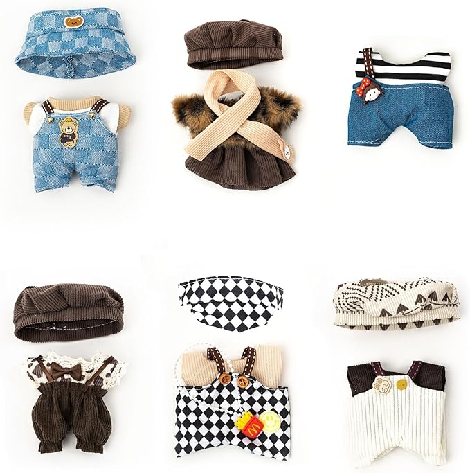 Clothes for Lububu 17cm Dolls(NO Doll) Outfit with Accessories Suit Cute Stylish Dress Up Set