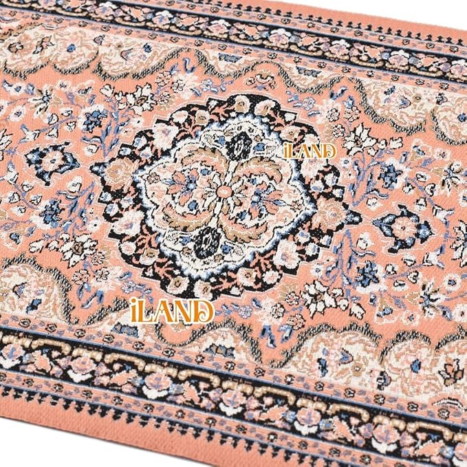iLAND Miniature Dollhouse Accessories Victorian of Woven Dollhouse Rug 9.4” x 5.7” 9.2" x 1.8" for Dollhouse Furniture on 1/12 Scale and Dolls 3” - 12” (2pcs Fragrance)