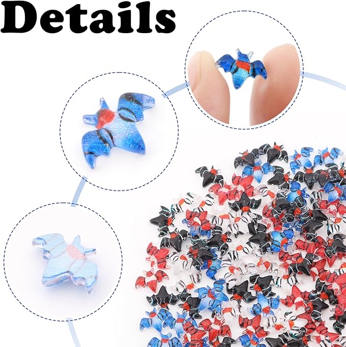 120Pcs Colorful Mini Bats, Miniature Little Resin Small Bat Decoration, Tiny Bats for DIY Crafts, Mini Resin Animals Plastic Figurines for Fairy Garden Micro Landscaping Decor