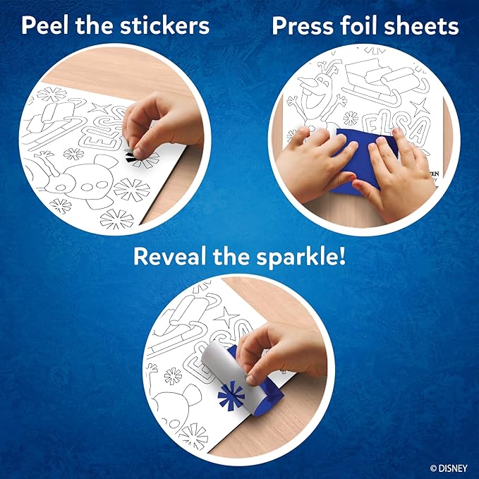 Skillmatics Foil Fun - Disney Frozen, Mess-Free Art for Kids, Craft Kits & Supplies, DIY Creative Activity, Travel Toys, Gifts for Fans of Elsa, Anna, Olaff, Girls, Boys, Ages 4, 5, 6, 7, 8, 9