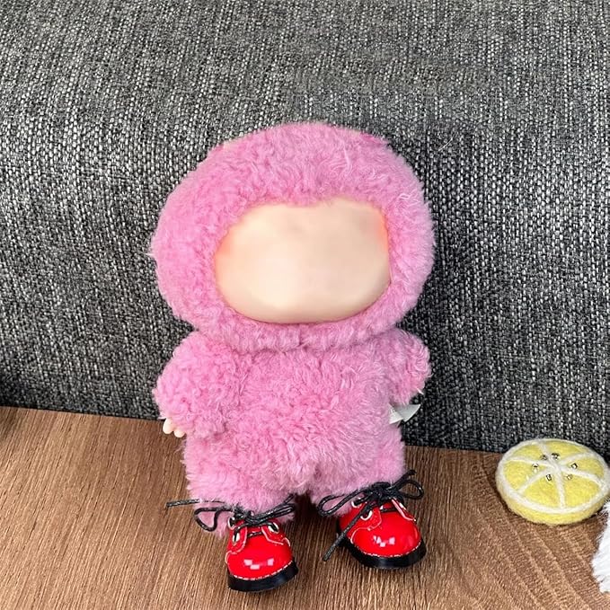Compatible with Labubu Doll Shoes for 17cm Doll,Shoes Used for Labubu Accessories (P-Red)