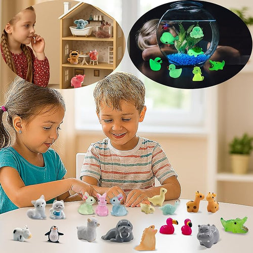 160pcs Tiny Resin Animals to Hide Mini Resin Ducks Bulk for Dollhouse, Fairy Garden Accessories, Micro Landscape Decor, Aquarium and Potted Plants