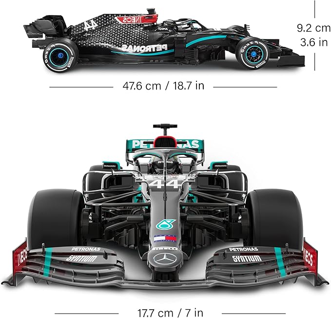 Voltz Toys Authentic Licensed 1:12 Mercedes-Benz F1 W11 Remote Control Vehicle - RC for Kids and Adults - 2.4GHz RC for Gift (1:12 Mercedes-Benz F1 W11)