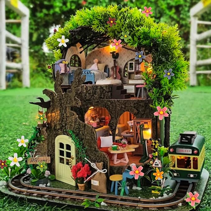220PCS Resin Daisy Flowers for Crafts Dollhouse Miniatures Resin Mini Things Tiny Daisy Flowers for Fairy Garden Dollhouse Micro Landscaping Decoration