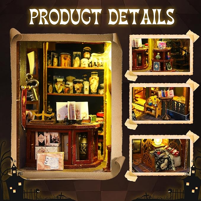 Flever Dollhouse Miniature DIY House Kit Creative Room with Furniture for Romantic Artwork Gift (Holo Magic City II)