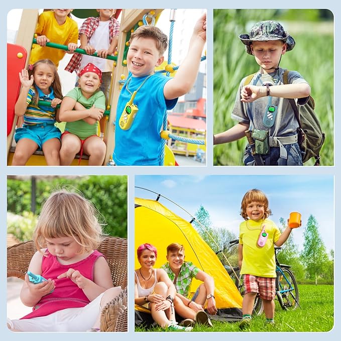 Inspireyes Walkie Talkies for Kids Rechargeable,Toys for Boys and Girls Ages 3-12, 3 Pack Long Range 2-Way Radios, Birthday Gifts,Christmas Stockings, Outdoor Play, Family Games, Hiking Camping Gear
