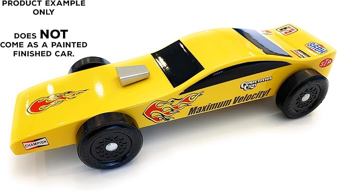 Maximum Velocity! Pinewood Car Kit | Includes Official Scout Speed Wheels, Speed Axles, Graphite & Steel Weight | Funny Car Derby Kit