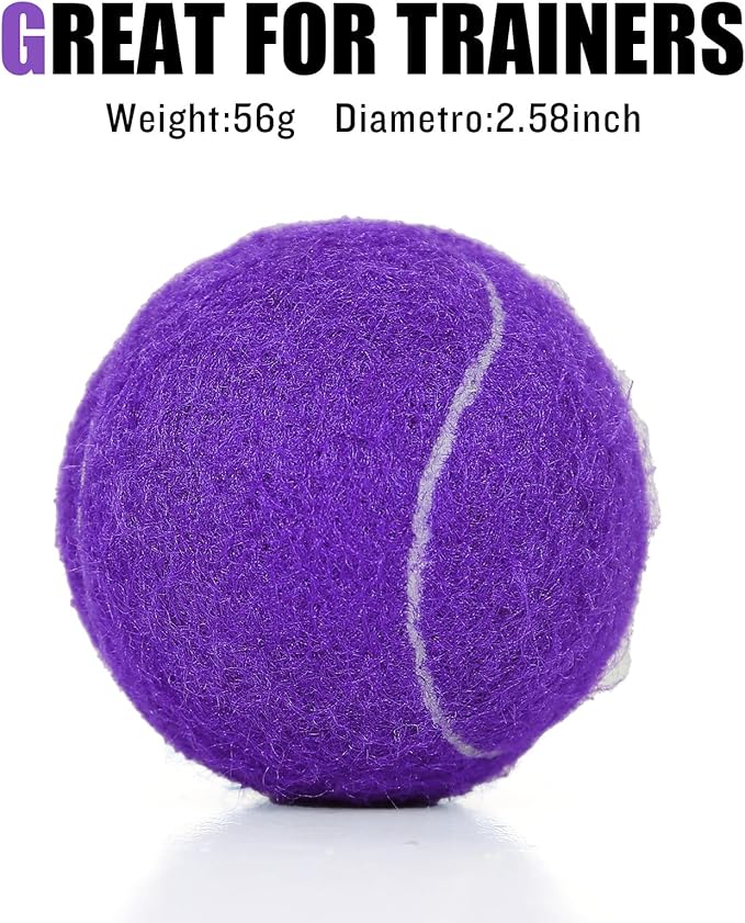 MRYCZ FYRHD 60 Pack Tennis Balls, Training Tennis Balls, Pet Dog Playing Balls, Practice Tennis Balls with Mesh Bag for Transport and Beginner Training
