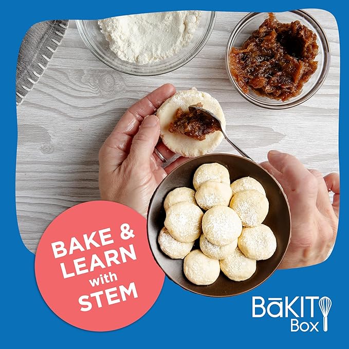 BāKIT Box Maamoul Cookie Baking Kit for Kids – Make Lebanese Date-Filled Cookies + Learn Culture – Printed Recipe & Activity Guides – Educational STEM Gift