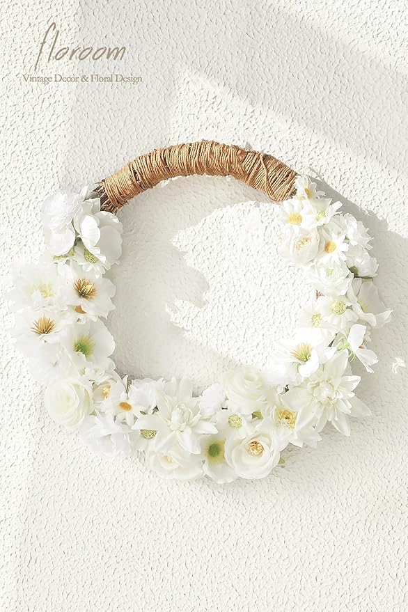 Floroom Mini Artificial Flower Heads Ivory & White Fake Peony Daisy Rose Multicolor Small Faux Silk Flower Heads for Cake Craft Garland Wedding Party Graduation Cap DIY Home Decoration, 0.8"-3.6"