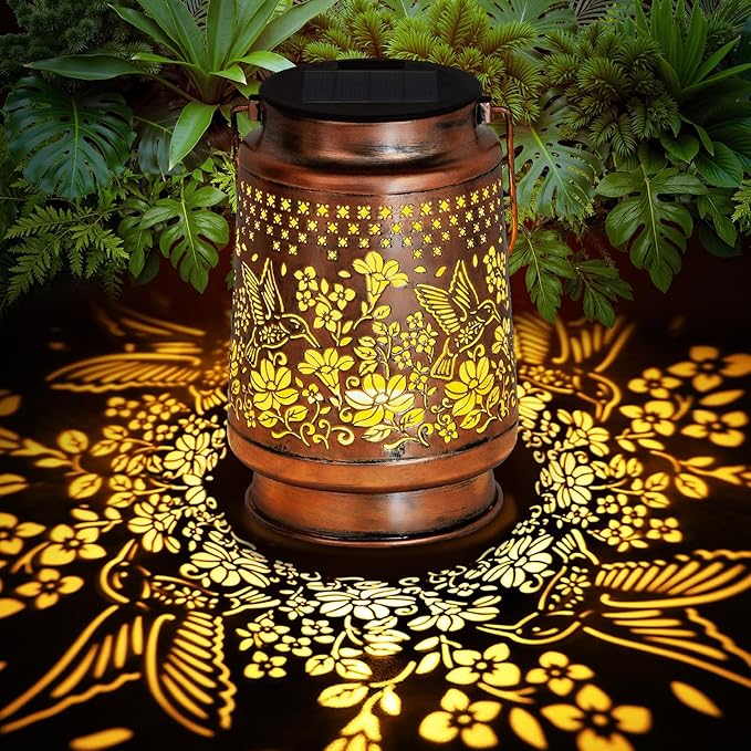 Christmas Gifts for Women, Solar Lantern Outdoor Waterproof Decorations Garden Decor, Christmas Birthday Gifts for Women, Mom, Grandma Decorative Garden, Yard, Patio, Lawn, Balcony Porch - Hummingbird