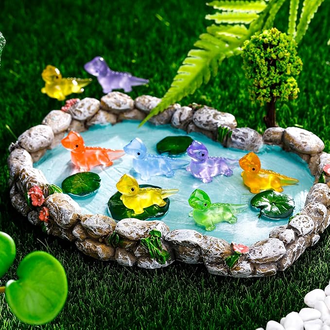 ZhouBoat 120Pcs Mini Glow Lizard Miniature Statue, Luminous Mini Resin Lizard Figure Cute Tiny Lizards Animal Miniature for DIY Garden Moss Landscape Crafts Ornaments
