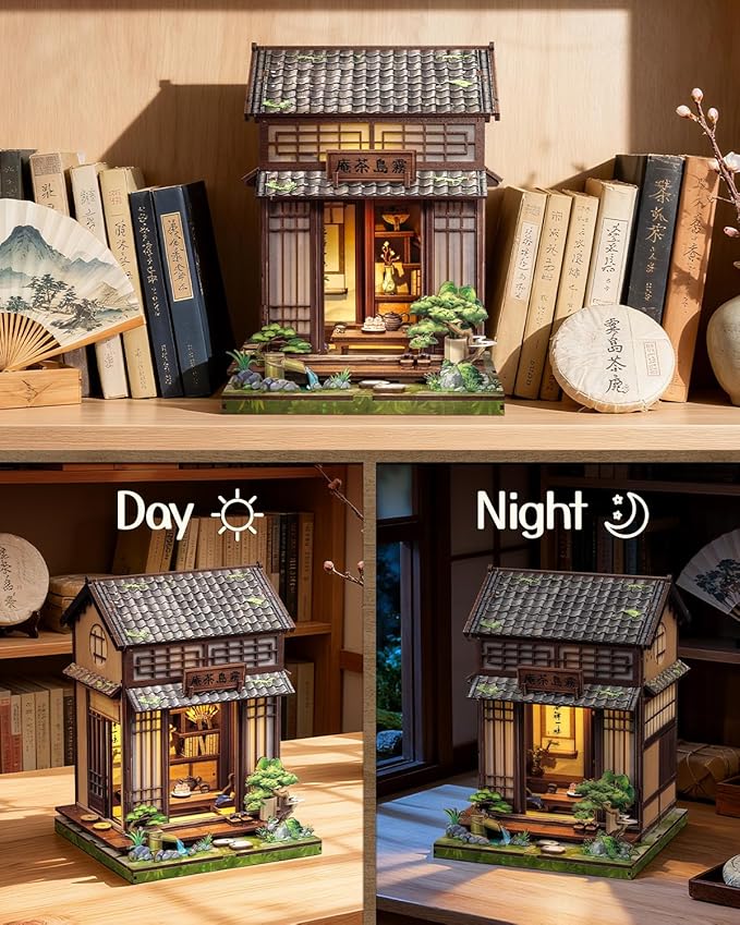 Book Nook Kit, DIY Miniature House Kits for Adult and Teens, Dollhouse Tiny Booknook Garden House Bookshelf, DIY Craft Gifts for Family and Friends