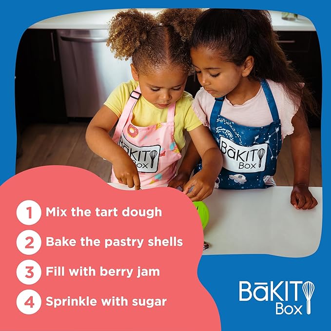 BāKIT Box Berry Blast-Off Tarts Baking Kit, STEM Rocket Activity + DIY Jam Pastries, Printed Recipe & Activity Guides, Great Gift for Boys & Girls