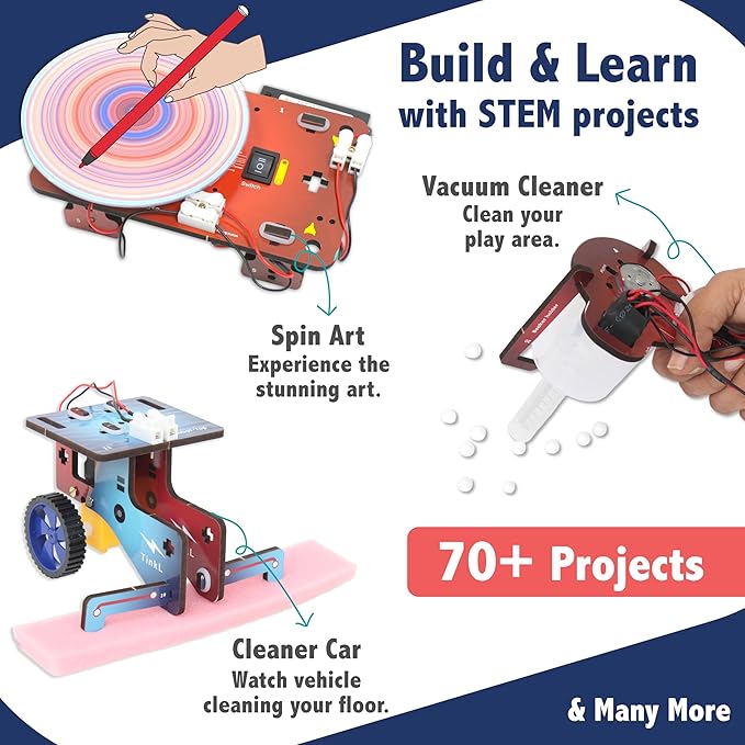 Butterfly EduFields 70+ Jumbo STEM Projects Kit for Kids Age 12-14 | Engineering & STEM Robotic Kits for 8-12 Year Olds | Electronics Circuits | Best Birthday Gift for Kids Age 12-14