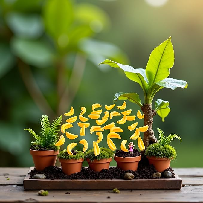 35 Pcs Miniature Bananas 1/12 Scale Banana Models Miniature Fruit Fake Mini Fruits for Mini House Kitchen Fairy Garden Decor，Dollhouse Décor Dollhouse Accessories（Yellow）