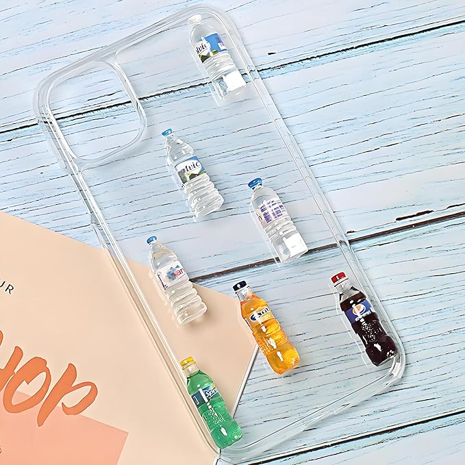 10 Pcs Mini Resin Mineral Water Bottles – 1:12/1:6 Scale Drinking Bottles for Dollhouse, Micro Aquarium, Fairy Gardens, Restaurant, Kitchen Décor, Craft Supplies & Model Scenes