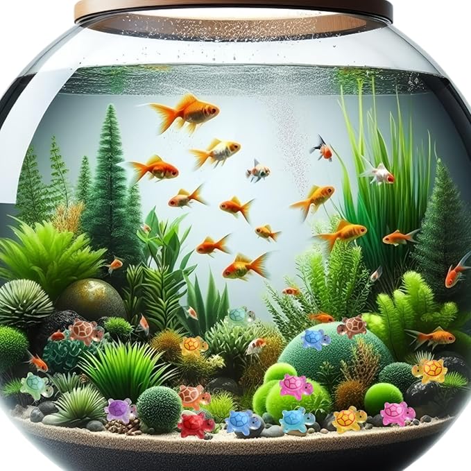 50Pcs Super Mini Resin Turtles for Crafts Luminous Miniature Tiny Turtle for Fairy House Party Favors Micro Landscaping Decor（Little Turtles）