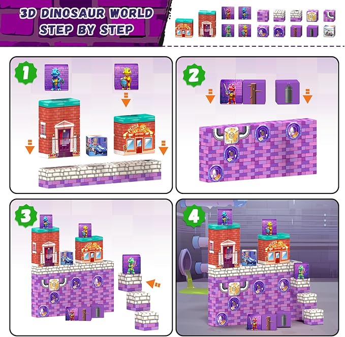 48PCS Magnetic Blocks, Stocking Stuffers for Kids,Ideal Gifts for Ages 3 4 5 6 Year Old, Magnetic Cubes Sensory Montessori Toys for 3 4 5 6 7 8 Year Old Boys & Girls