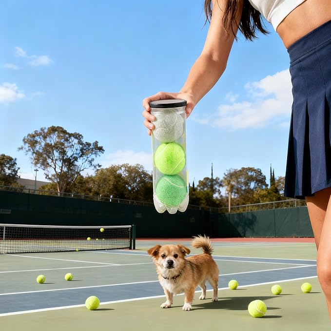QF ENTHUSY Pink Tennis Balls, 3 Pack Colored Tennis, Suitable for Beginner, Training, Matches & Practice Sessions