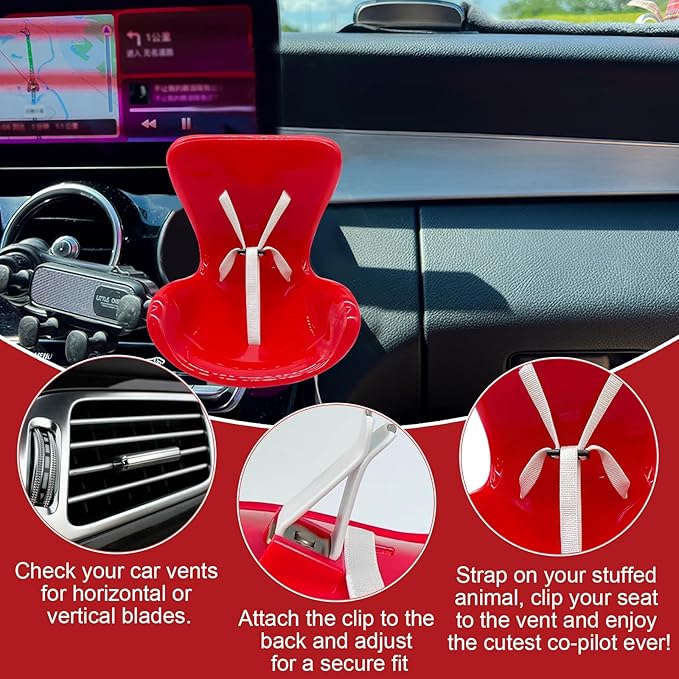 Mini Sofa Display Stand for Dolls,Secure Car Vent Clip Mount for 10-17cm Figures,Premium Collectible for Accessories, for Car Decoration Lovers
