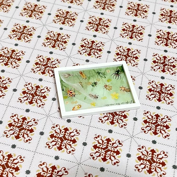 SAMCAMI Dollhouse Furniture Mini Wall Art, 1/12 Scale Accessories, Dollhouse Miniatures, 15 Pieces (No.1)