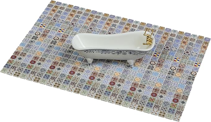 300pcs Miniature Floor Tiles for Dollhouse 1:24 Scale, Gypsum Mosaic Decor Kit, REDUCIO!
