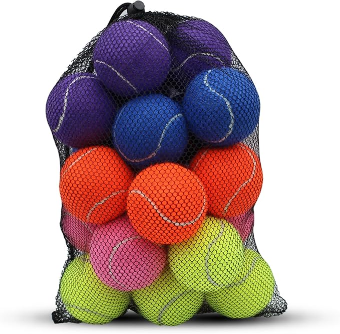 SHYUJAJIE Tennis Balls, 20 Pack Training Tennis Balls,High Elasticity Practice Tennis for Beginner, Exercise Playing Balls for Pet Dog