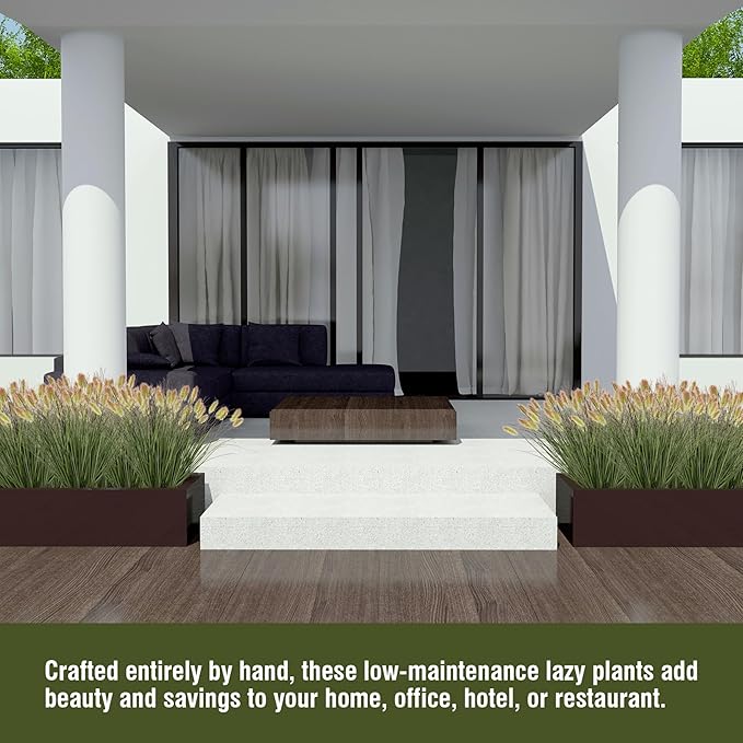 Ttranewsoo Artificial Grass, Fake Grass, Artificial Shrubs, Wheatgrass Cattails Fake Grass Decorations, Artificial Plants, Ornamental Grass, Outdoor Fake Grass, Green Leafy Decorations (12PCS)