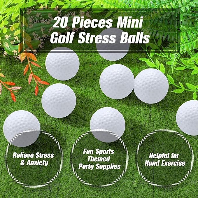 Libima Mini Golf Stress Ball Bulk Foam Practice Balls Stress Relief Sports Ball Training for Golf Birthday Party Favors Carnival Classroom Reward Indoor Outdoor