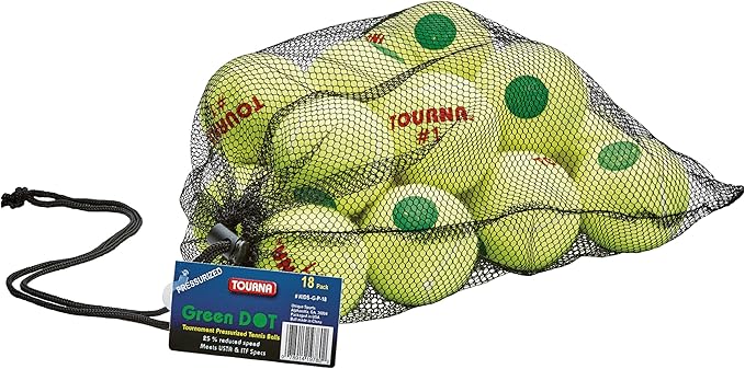 Tourna Green Dot Low Compression Tennis Balls