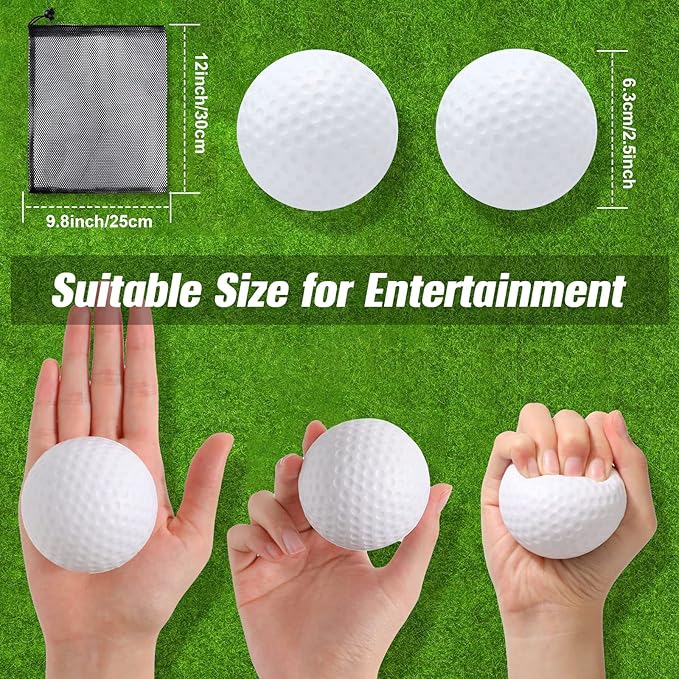 Libima Mini Golf Stress Ball Bulk Foam Practice Balls Stress Relief Sports Ball Training for Golf Birthday Party Favors Carnival Classroom Reward Indoor Outdoor