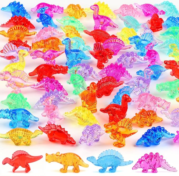 75 PCS Mini Dinosaur Figures Tiny Resin Dinosaur Mini Plastic Animals Figures for Vase Filler Home DIY Crafts Party Gifts Decoration, 14.82 oz