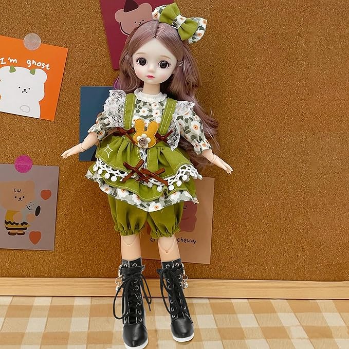 1 Pair Dolls Shoes Boots Fits 1/3 Scale BJD (24 inches Tall), High Heeled Canvas Shoes, Miniature Flat Foot Heels Sneakers Accessories, Zapatos para Pack for Cowboy Men and Women Dolls