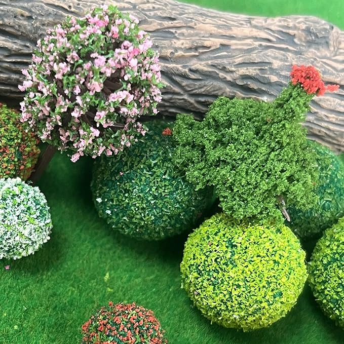 OrgMemory 90Pcs Model Trees, Miniature Plants Train Scenery Artificial Fake Trees Model Railroad Scenery, Diorama Supplies, DIY Scenery Landscape