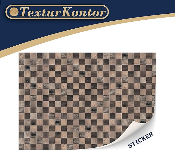 3 Sheets Self-Adhesive Flooring for Dollhouse 1:12 Scale (Wooden Checkerboard Pattern)