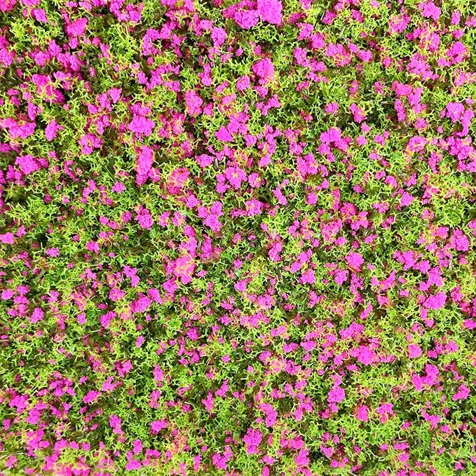 PrettyLife Miniature Flower Grass Cluster Tufts Material Colorful for DIY Mini Dollhouse Fairy Garden Tree Railway Simulated Static Scenery Micro Landscape Model (Rose)
