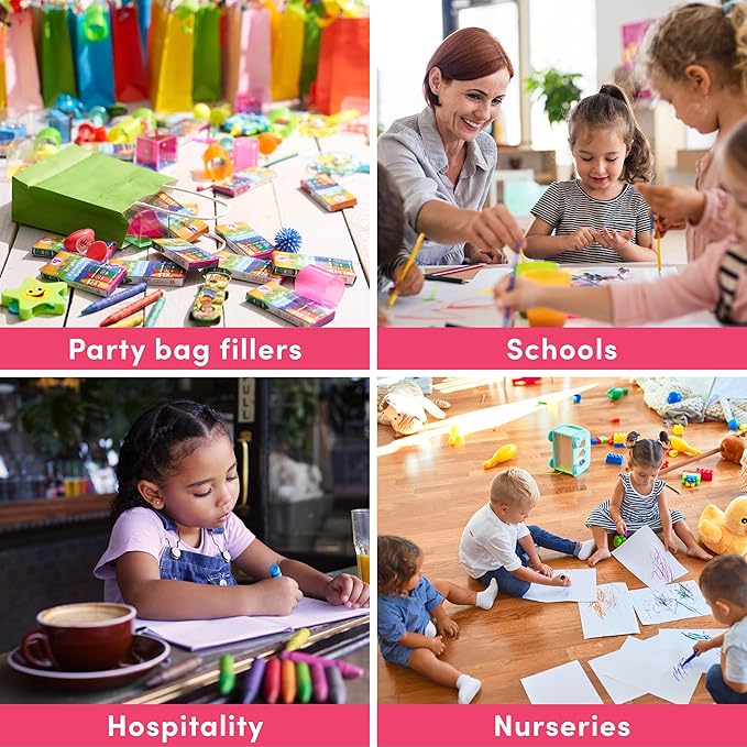 THE TWIDDLERS 144 Boxes of 4 Packs Mini Crayons in Bulk (Total 576) - School & Classroom Kids Coloring Activity, Crayon Party Favors for Kids & Toddlers, Goodie Party Bag Fillers, Restaurants