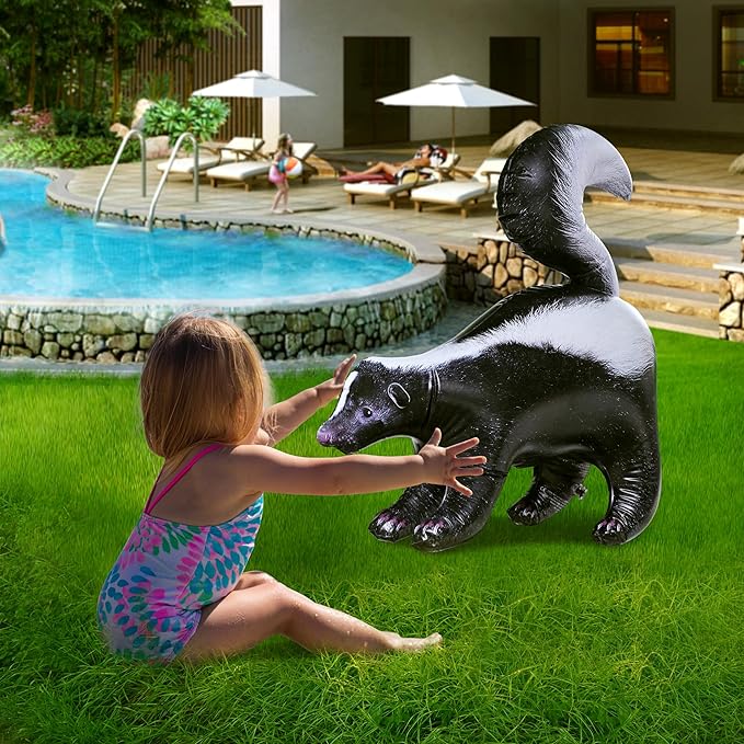 Jet Creations Inflatable Striped Skunk 30" Prop Figurine Educational For Kids & Adults Stuffed Animals AN-SKUNK, Multicolor