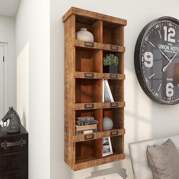 Deco 79 45887 Wall Shelf, Brown,18"L x 7"W x 42"H