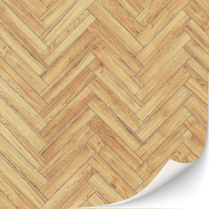 3 Sheets Self-Adhesive Flooring for Dollhouse 1:12 Scale (Herringbone Parquet)