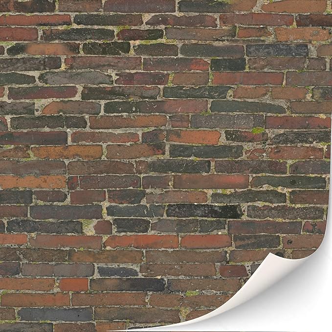 3 Sheets Self-Adhesive Wall Cladding for Dollhouse 1:12 Scale (Weathered Stonewall)