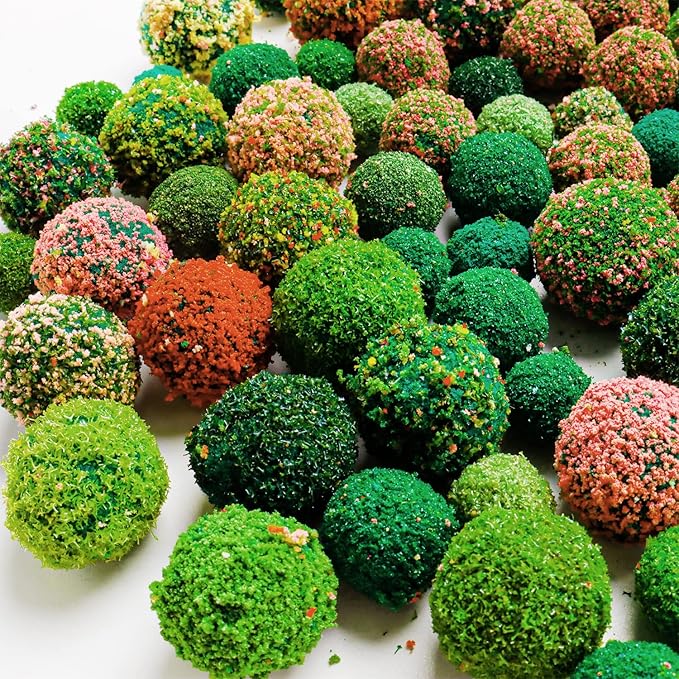 90 Pcs Mixed Bush Trees Model Trees Miniature Vegetation Groups Shrubs Railway Model Architecture Trees Railroad Accessories Mini Trees for Crafts Diorama