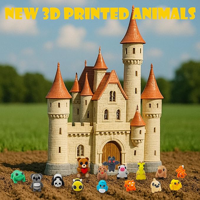 26 PCS 3D Printed Animal Figurines Set, Articulated Animal Figurines,Fidget Toys, Flexible Desk Decor, Party Favor, Gifts for Girls and Boys, Office Desk Pets, School Gifts