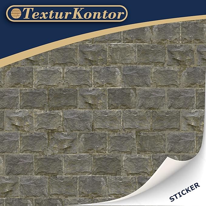 3 Sheets Self-Adhesive Wall Cladding for Dollhouse 1:12 Scale (Carved Rock Wall)