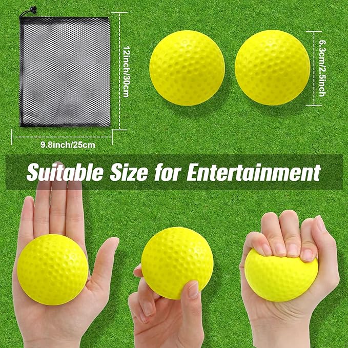 Libima Mini Golf Stress Ball Bulk Foam Practice Balls Stress Relief Sports Ball Training for Golf Birthday Party Favors Carnival Classroom Reward Indoor Outdoor