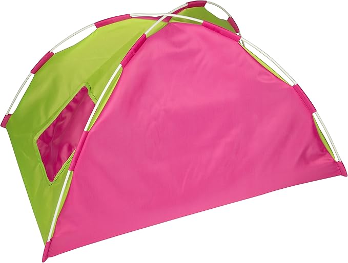 Doll Camping Bed Tent w Sleeping Bag & Pillow - Premium Handmade Furniture Accessories for 18" Dolls - Large Sized -23"x 15"x14"