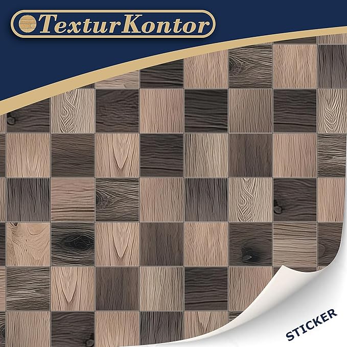 3 Sheets Self-Adhesive Flooring for Dollhouse 1:12 Scale (Wooden Checkerboard Pattern)