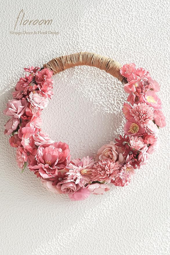 Floroom Mini Artificial Flower Heads Dusty Rose Fake Peony Daisy Rose Multicolor Small Faux Silk Flower Heads for Cake Craft Garland Wedding Party Graduation Cap DIY Home Decoration, 0.8"-3.6"